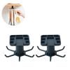 2pcs Under Cabinet Kitchen Utensil Hooks, 360° Rotating Drilling Free Hanging Rack